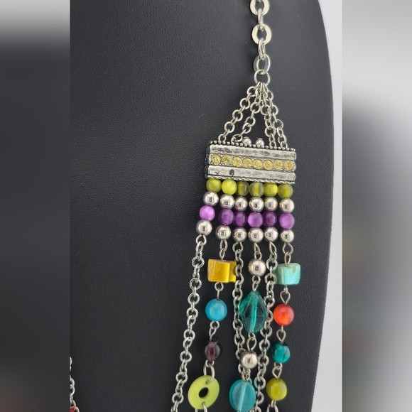 Lane Bryant Multi-Strand Colorful Beaded Necklace 22-28” Adjustable Length - Picture 4 of 9